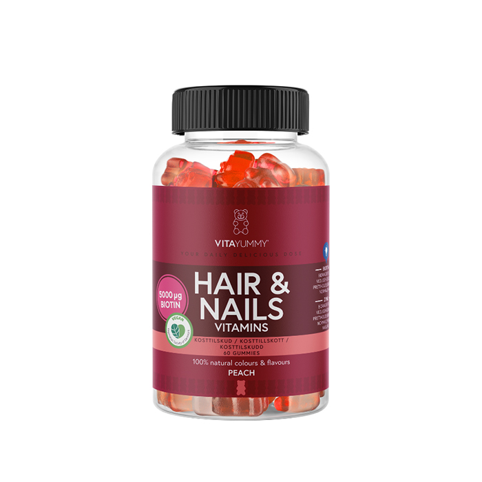H&aring;r & Negler Vitaminer 60 Gummies Fersken