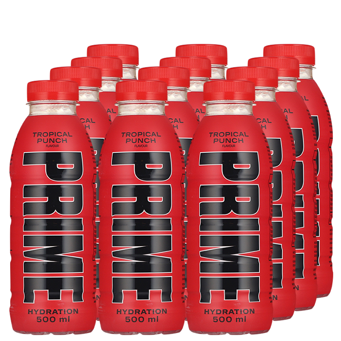 12 x Prime Hydration, 500 ml, Tropical Punch