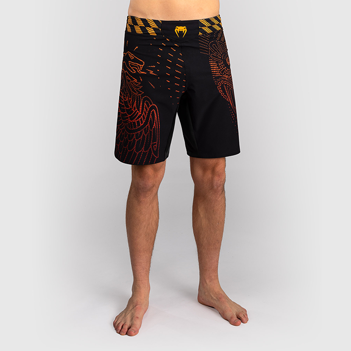 Venum Quetzal Fury Fightshorts Svart R&oslash;d Oransje