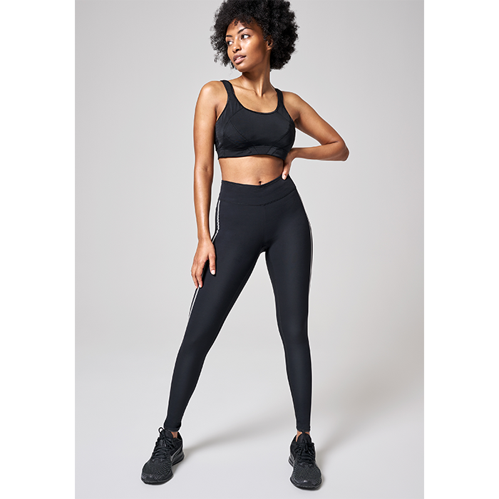 Sculpture Running Tights, Liquid Black