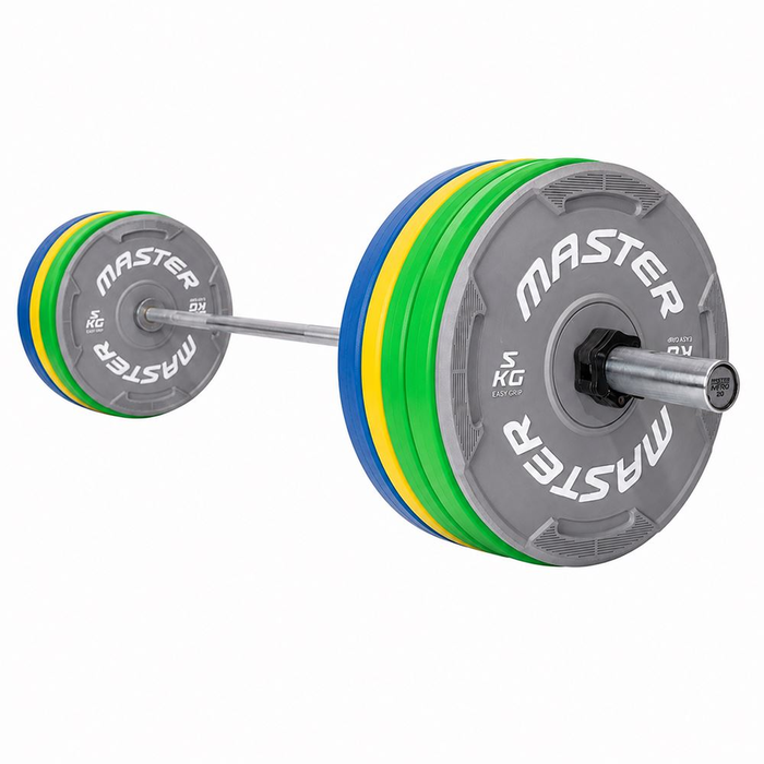 Master Fitness Easy Grip Color Bumperpakke med Vektstang