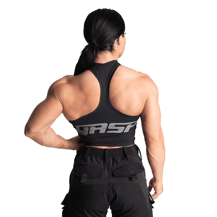 Hardcore Crop T-Back, Black, XS 