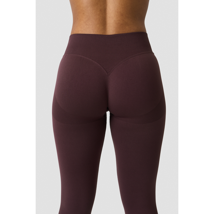 Smooth Seamless V-formede Tights Mid Rise Brun