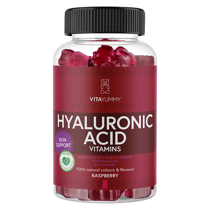 Hyaluronic Acid Bringebær 60 stk Gummies