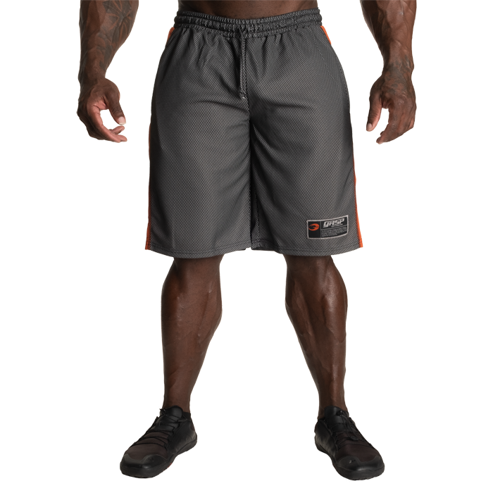 No1 Mesh Shorts Svart Oransje