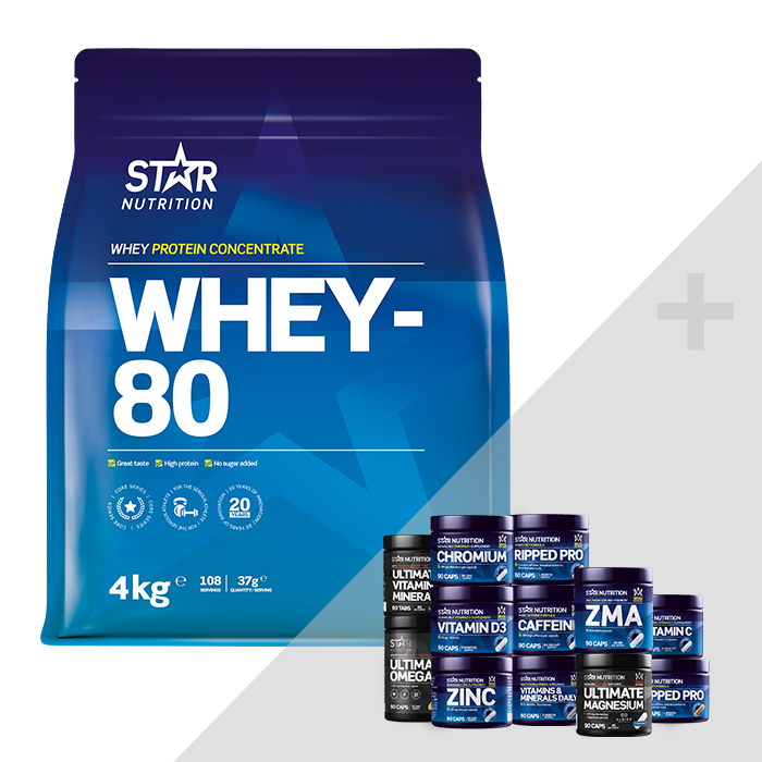 Bilde av Whey-80, 4 Kg + Bonus Products!