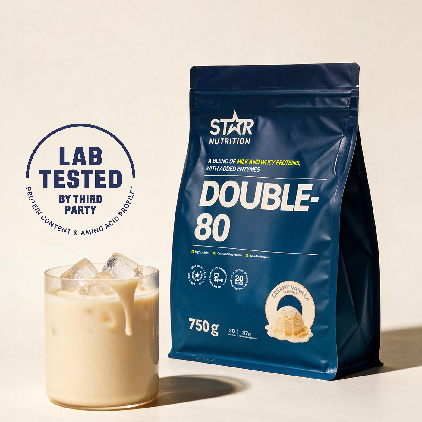 Double-80 Proteinpulver 750 g creamy_vanilla