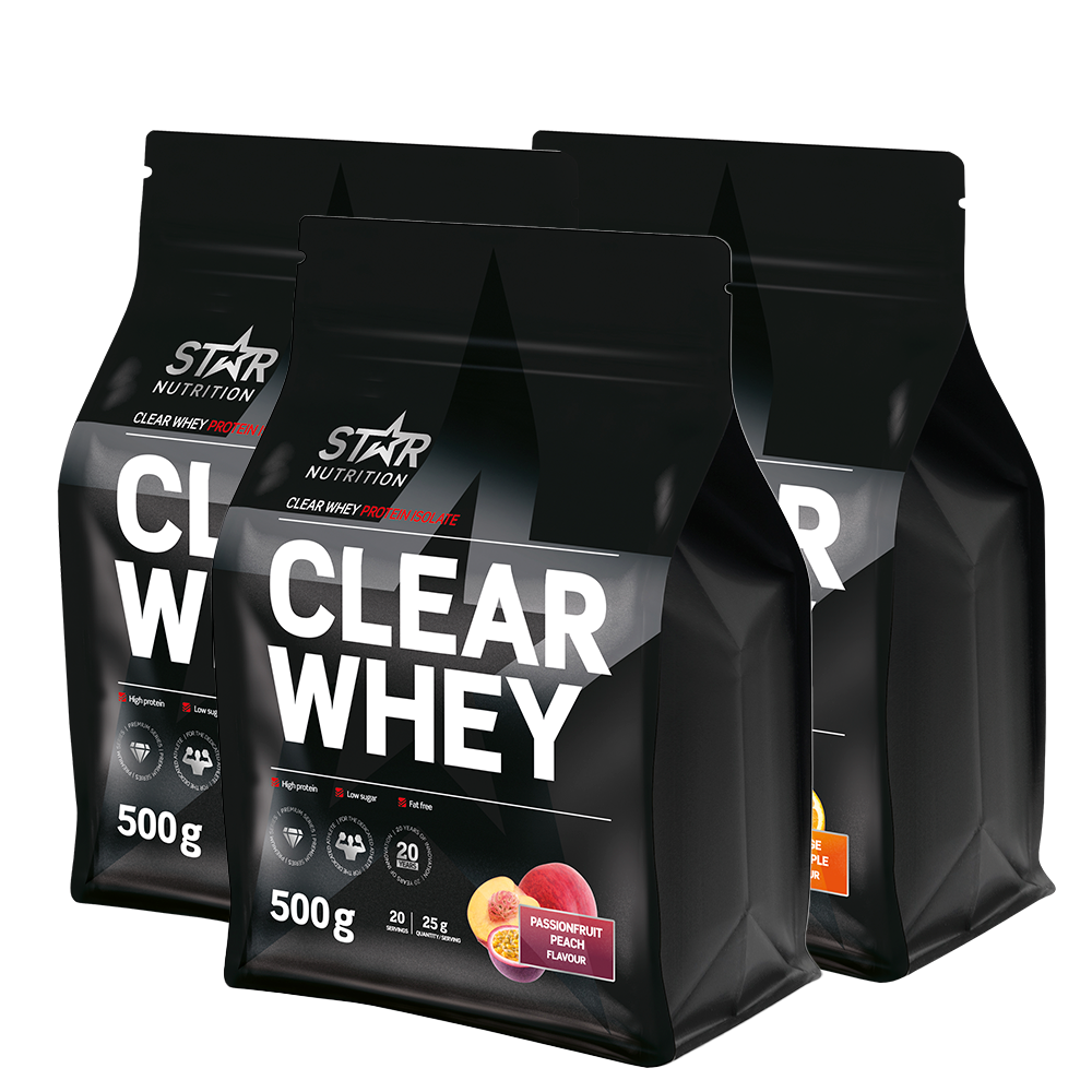 3 x Clear Whey Myseprotein 500g