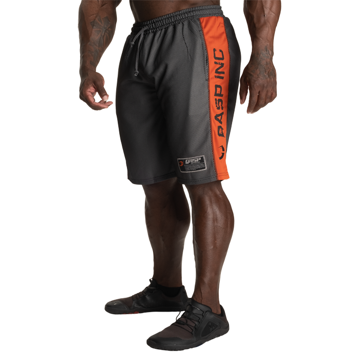 No1 Mesh Shorts Svart Oransje