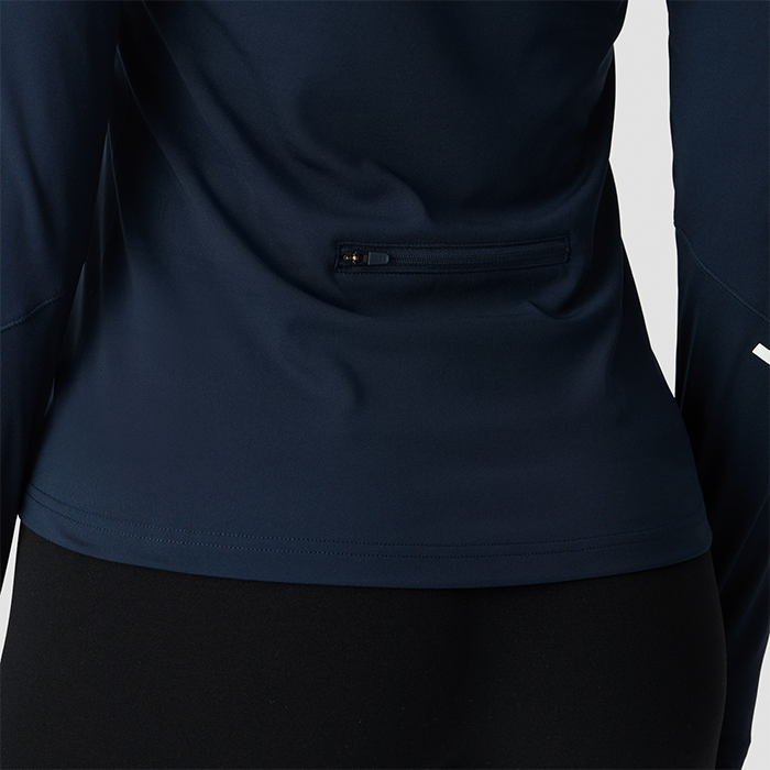 Everyday Langermet Stripet 1/4 Zip Bl&aring;