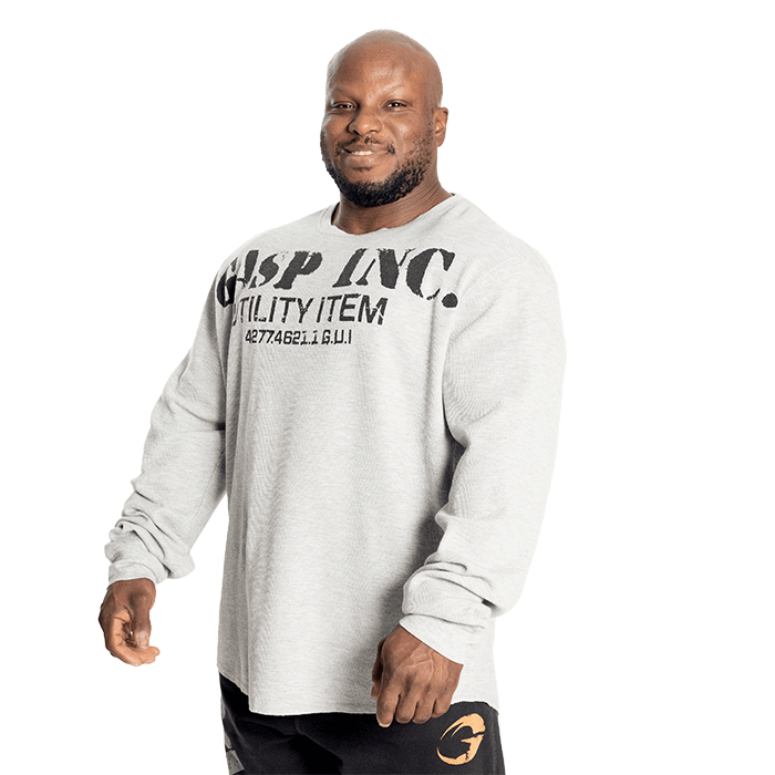 Thermal Gym Sweater, Grey Melange