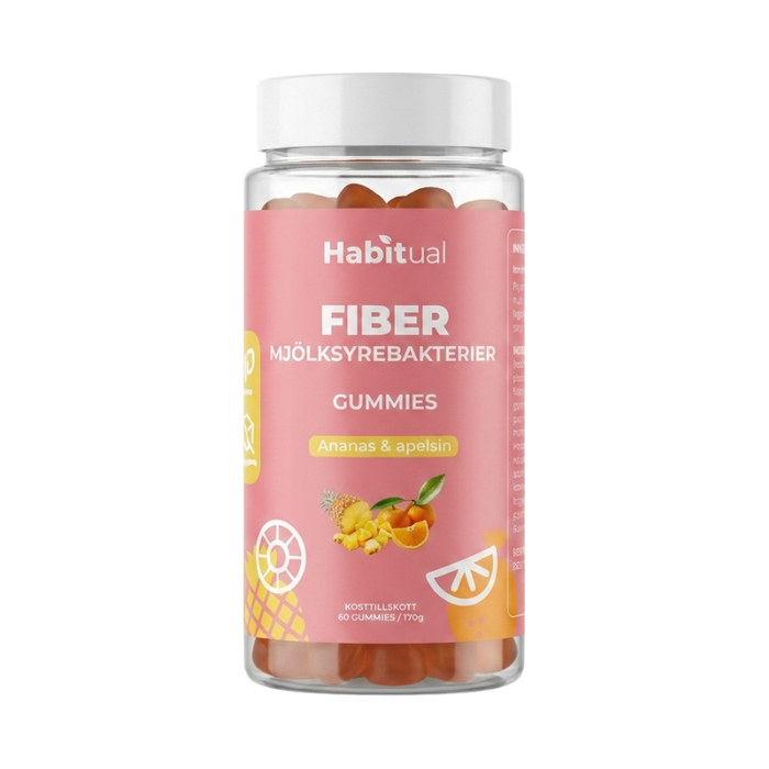 Fiber + Pre/probiotika Gummies 60st (Ananas & Apelsin)