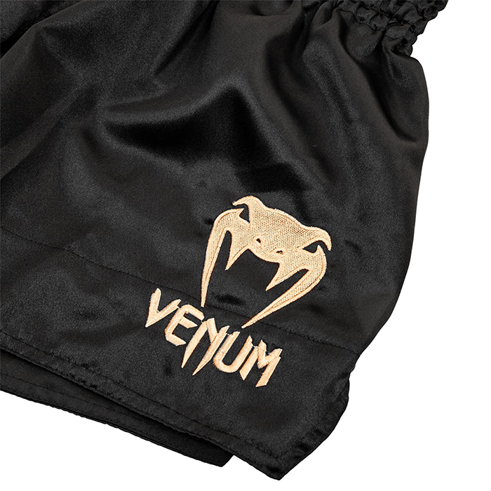 Classic Muay Thai Shorts Svart/Gull