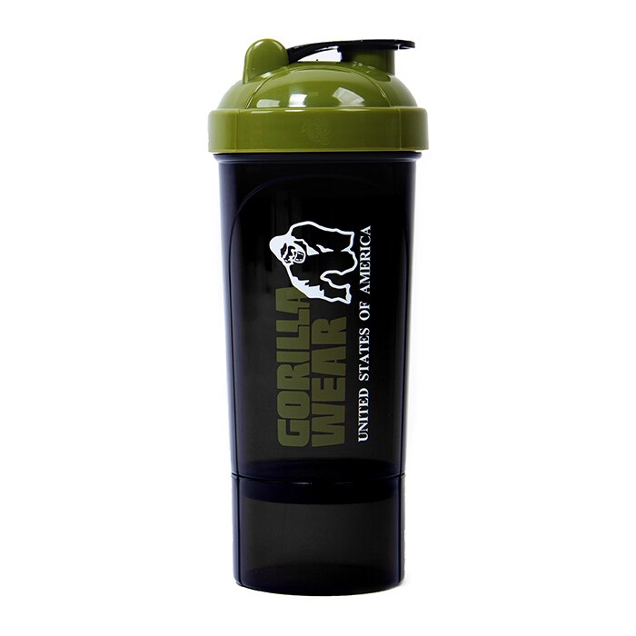 Shaker Compact 400 ml + 100 ml, Black/Army Green