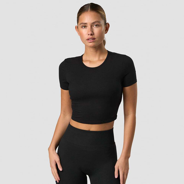 Recharge Cropped T-shirt Wmn, Black
