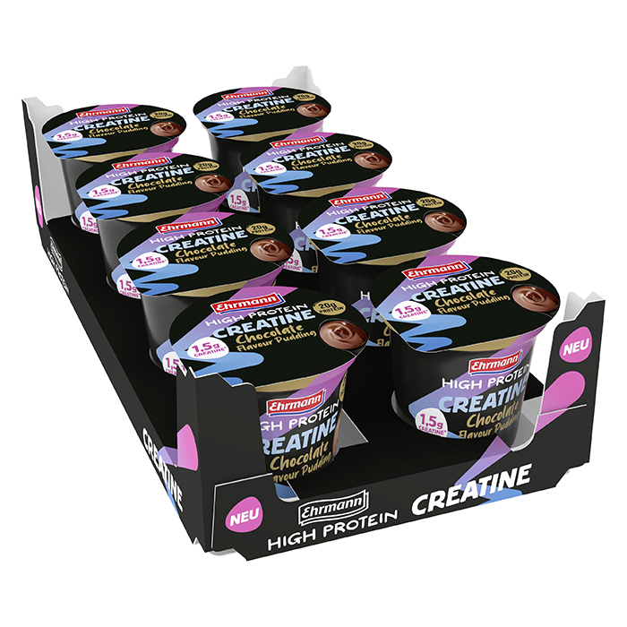 8 x Ehrmann High Protein Creatine Pudding 230 g Chocolate