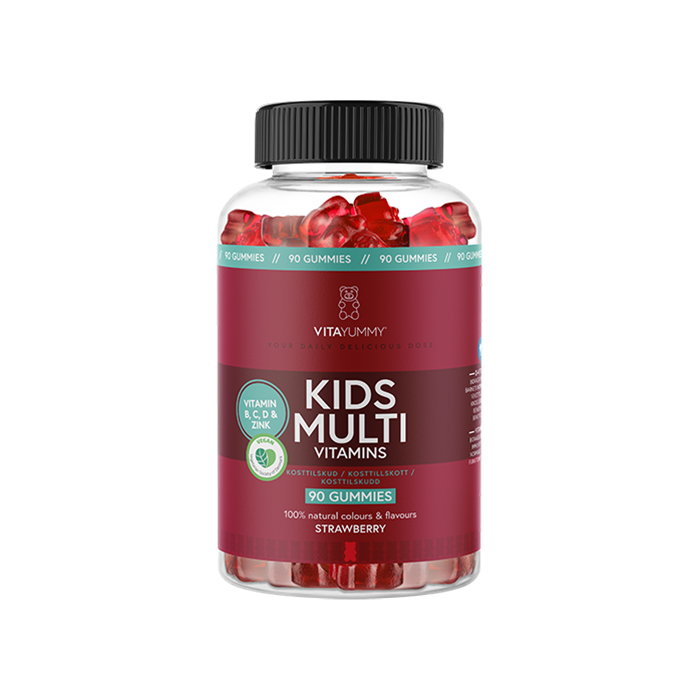 Kids Multivitamin Jordbær 90 st Gummies