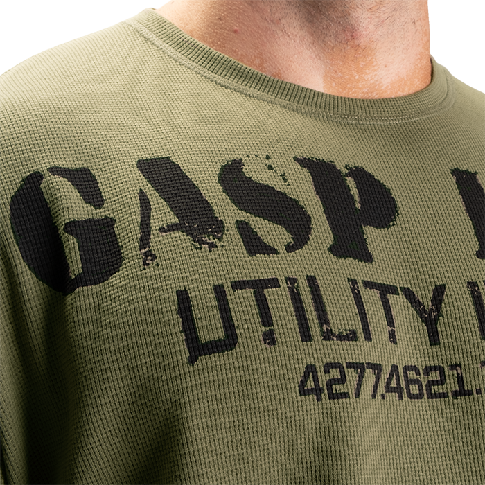 Thermal Gym Sweater, Washed Green