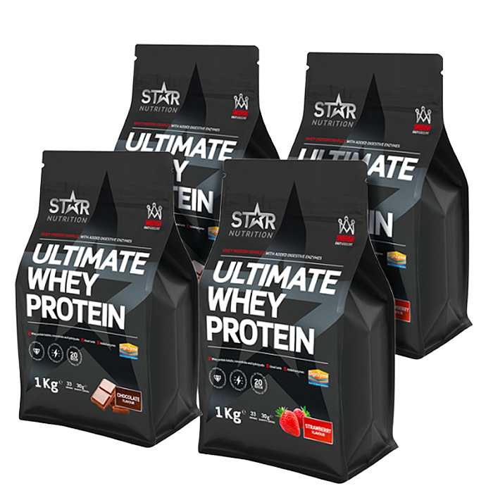 Mix&Match: 4 x Ultimate Whey Myseprotein 1 kg