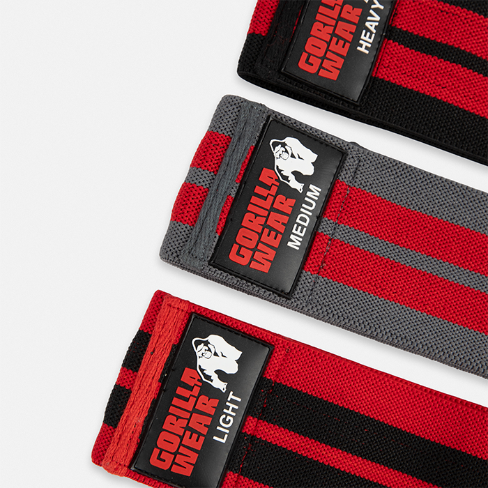 Glute band 3-pack Svart R&oslash;d Gr&aring;