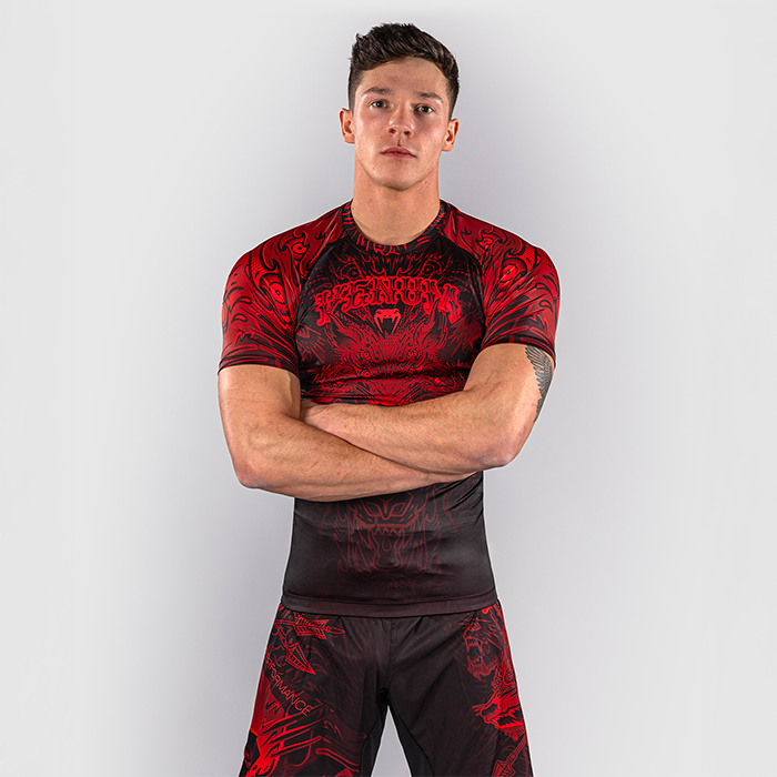 Venum Wolf Atak Rashguard Kortermet Svart R&oslash;d
