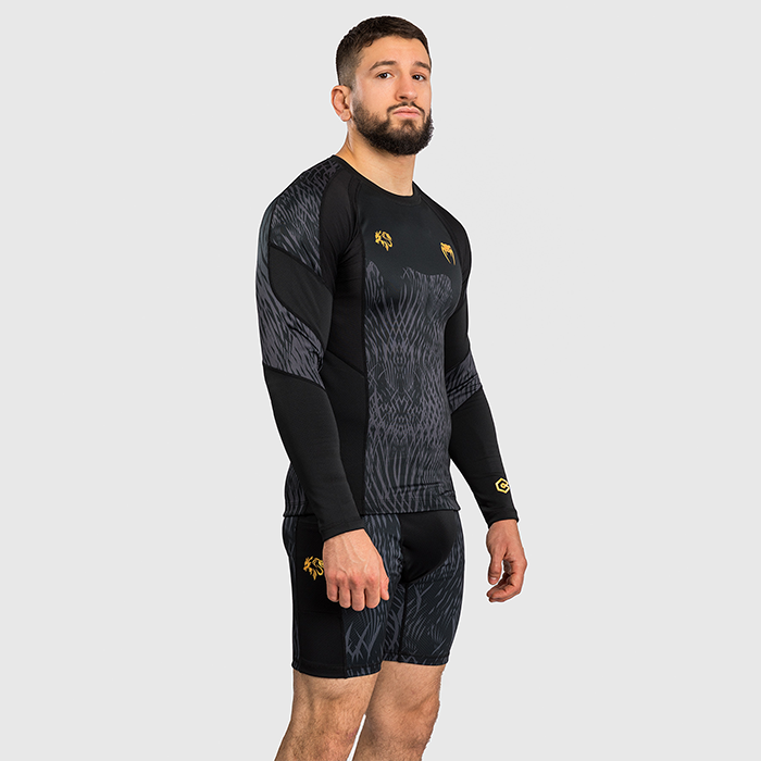 Venum X Chimaev Wild Borz Rashguard Langermet Svart Gr&aring;