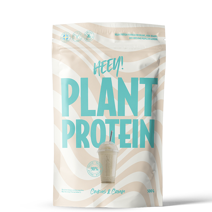 Heey! Vegansk Proteinpulver, Cookies & Cream, 500 g