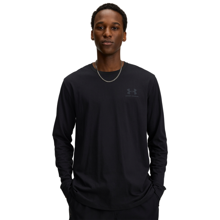 UA Sportstyle Left Chest LS Black