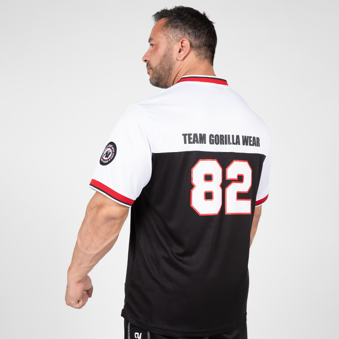 Trenton Football Jersey, Black/White