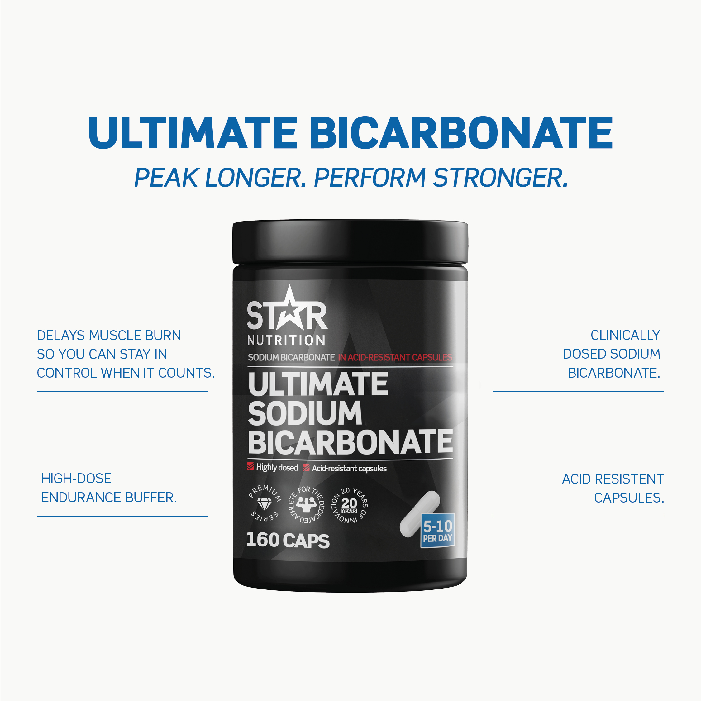 Sodium Bicarbonate 160 kapsler