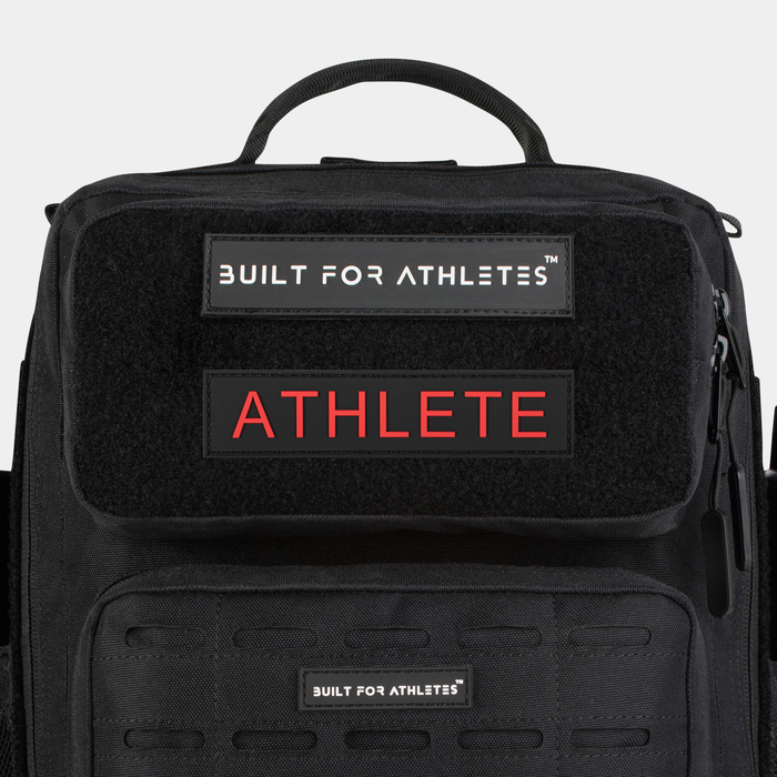 Built for Athletes Athlete Patch Black/Red Text