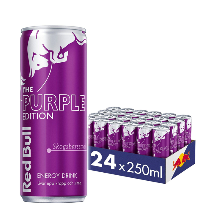 24 x Red Bull Energidrikk Brett 250 ml Purple Edition Skogsb&aelig;r Skogsb&auml;r