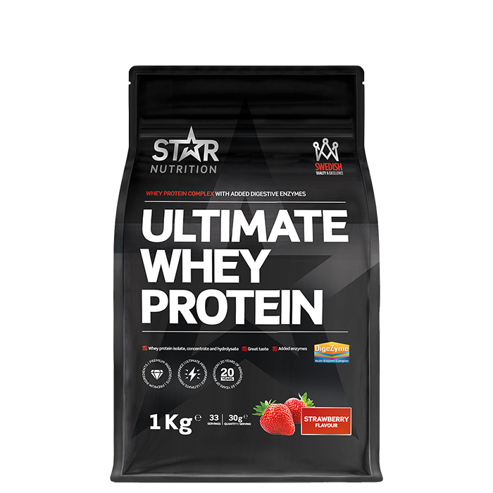 Ultimate Whey Myseprotein 1 kg strawberry