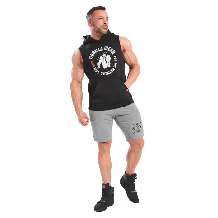 Marshall Sleeveless Hoodie, Black