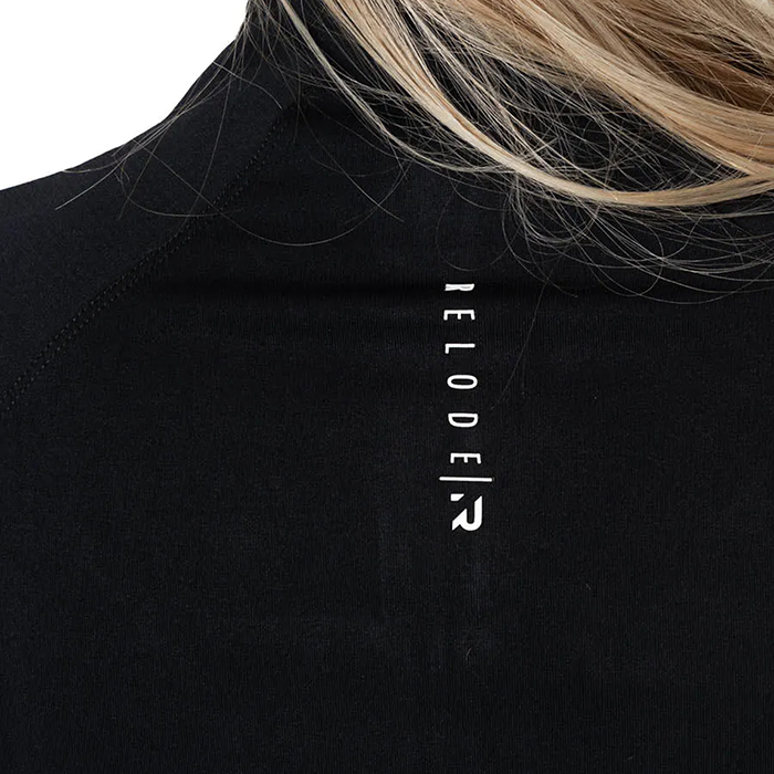 Aura Seamless Zip Langermet Svart