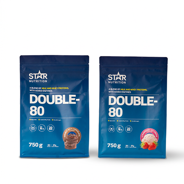 Mix&Match: 2 x Double-80 Proteinpulver 750 g
