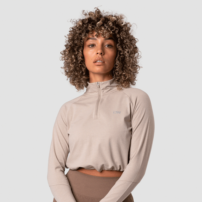 Define Cropped 1/4 Zip Adjustable, Sand