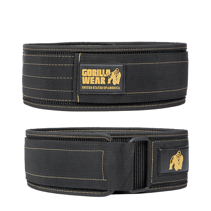 Bilde av 4 Inch Nylon Belt, Black/gold