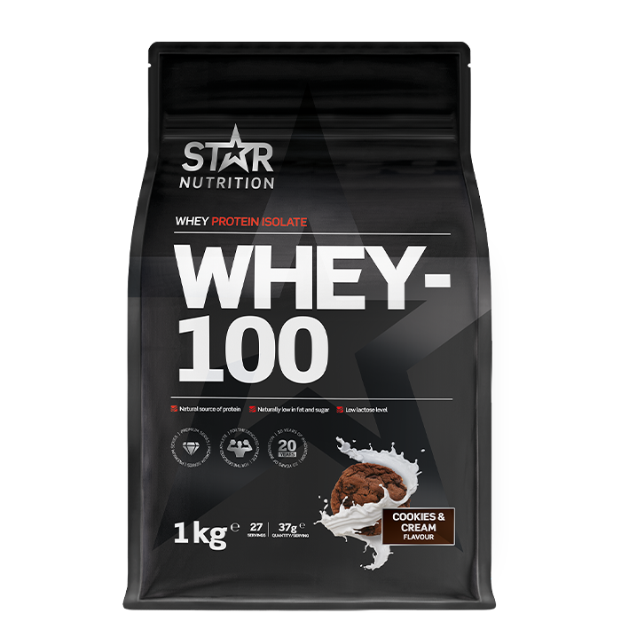 Star Nutrition Whey 100, myseproteinisolat Cookiesandcream