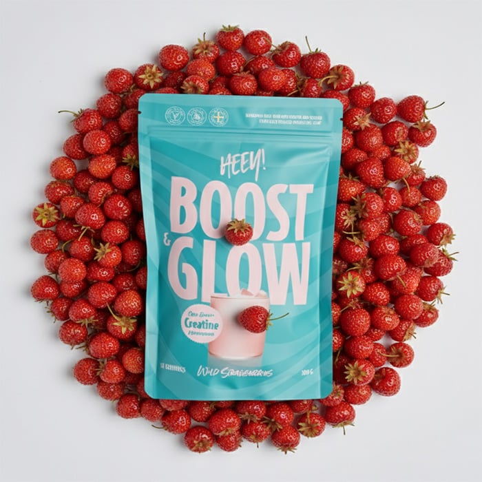 Boost & Glow Creatine + Collagen 300g smultron