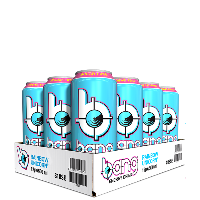 12 x BANG Energy, 50 cl, Rainbow Unicorn