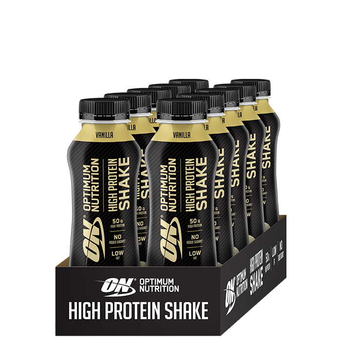 10 x Optimum High Protein Shake, 500 ml vanilla