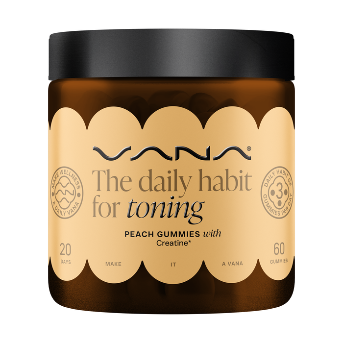 VANA Toning 60 gummies Creatine, Peach