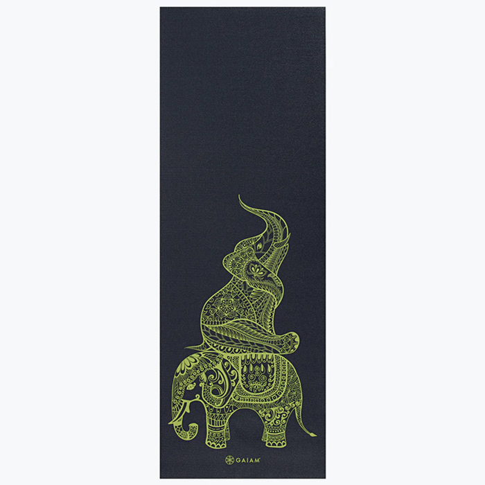 Yogamatte 6 mm Svart Gul