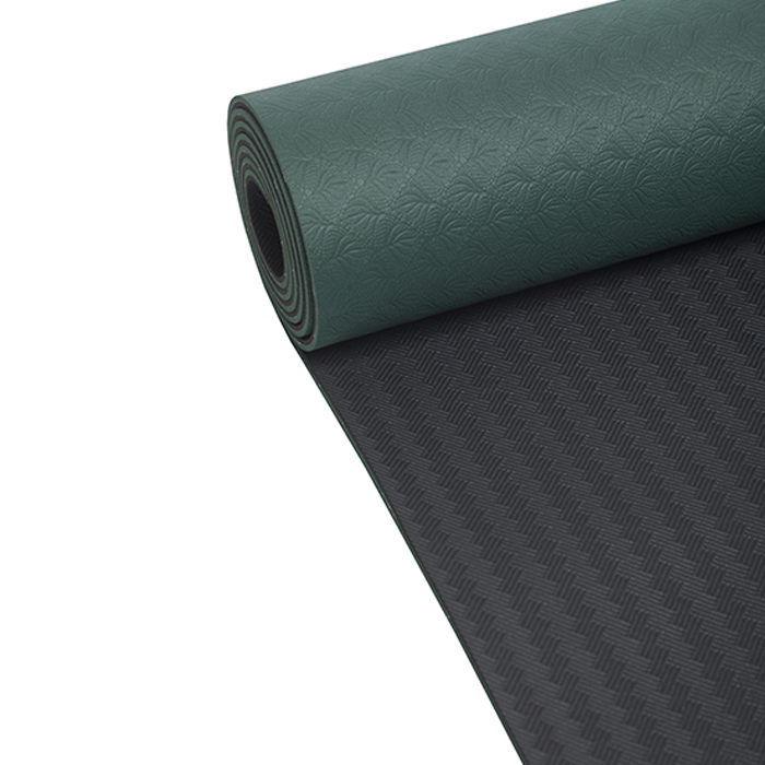 Yogamatte Position 4 mm Gr&oslash;nn Svart