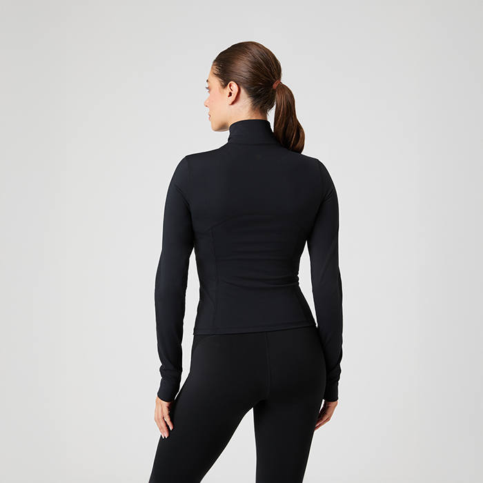 Borg Soft Zip Tr&ouml;ja Svart