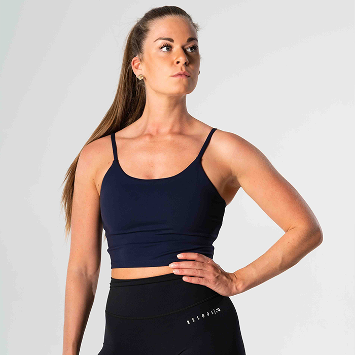 Relode Core Crop Top, Navy Blue