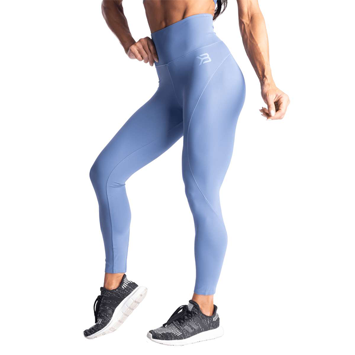 High Waist Leggings, Foggy Blue