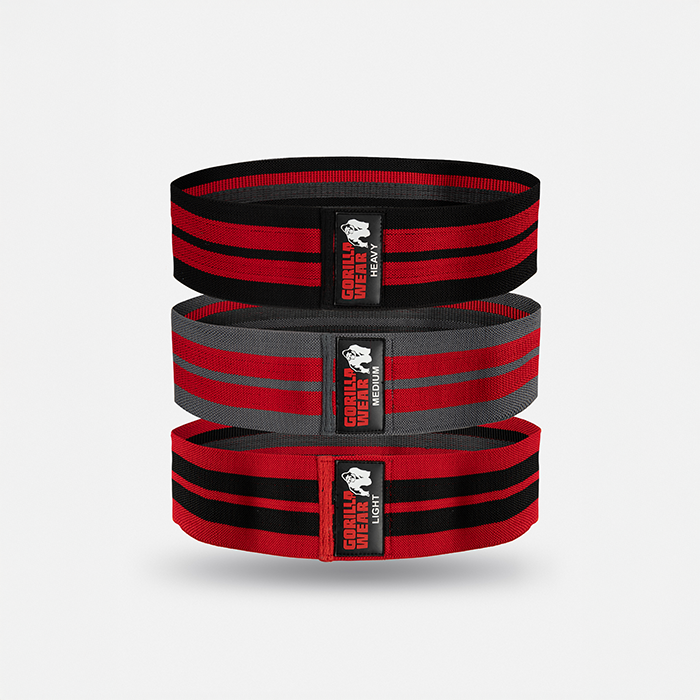 Glute band 3-pack Svart Rød Grå