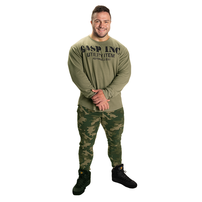 Thermal Gym Sweater, Washed Green